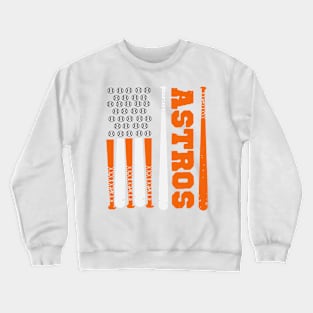 Astros Baseball american flag Crewneck Sweatshirt